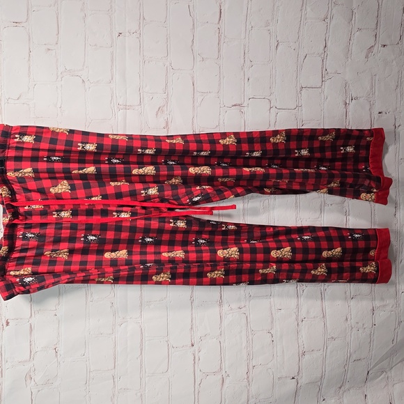 Simply Southern Other - Simply Southern Lounge PJ Pants Dogs Tangled Christmas Lights Plaid Women XL